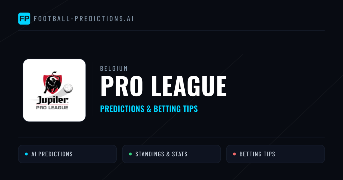 Belgium Pro League Predictions & Betting Tips