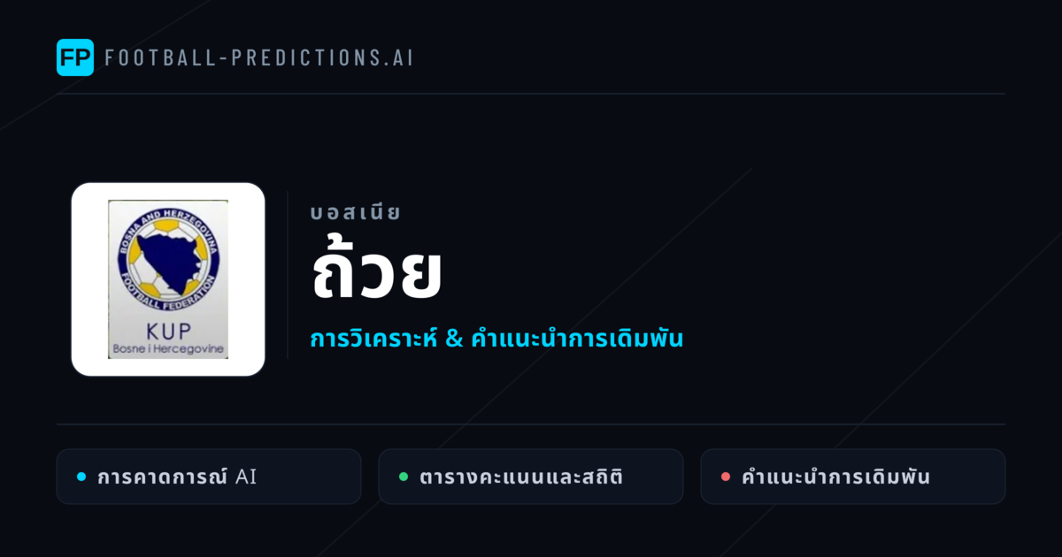 วิเคราะห์บอล บอสเนีย ถ้วย & เคล็ดลับเดิมพัน