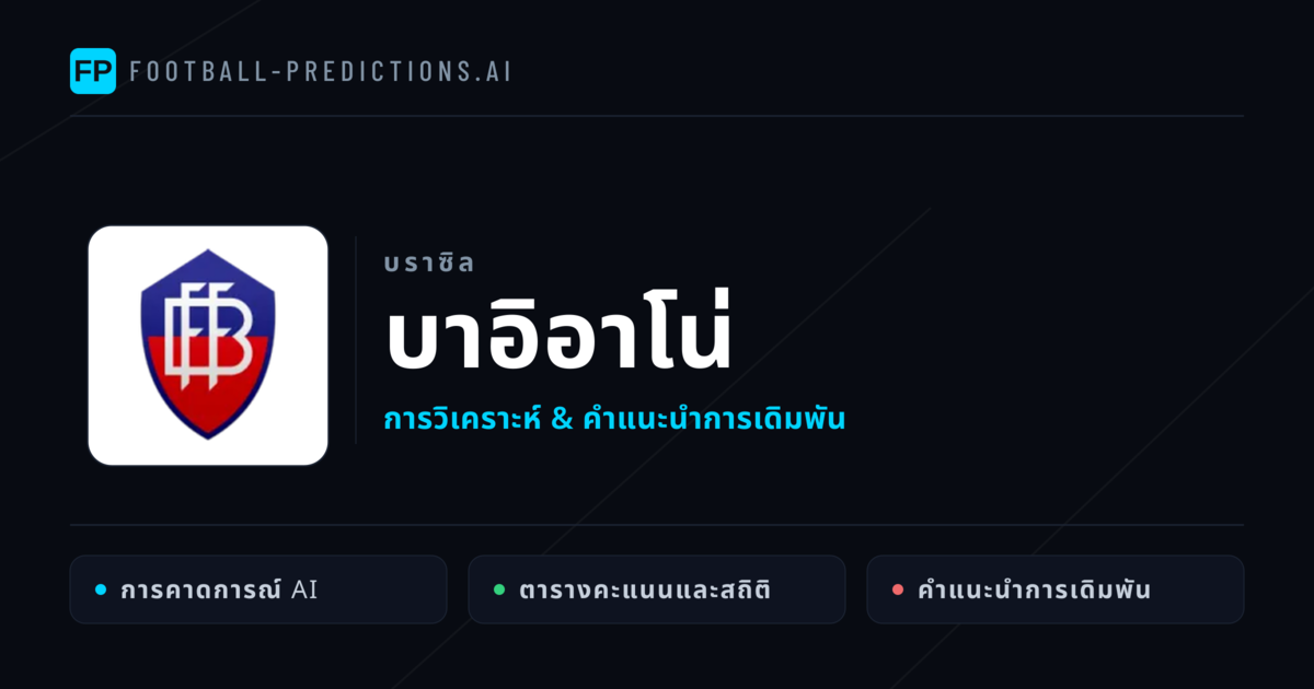วิเคราะห์บอล บราซิล บาอิอาโน่ & เคล็ดลับเดิมพัน