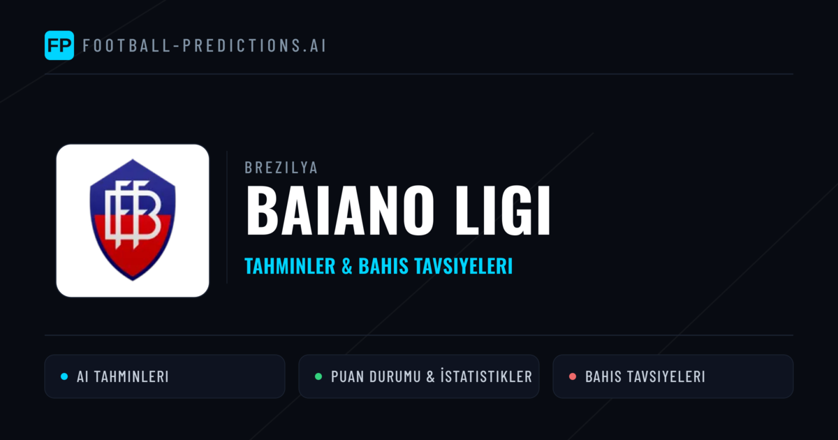 Brezilya Baiano Ligi Tahminleri & Bahis İpuçları