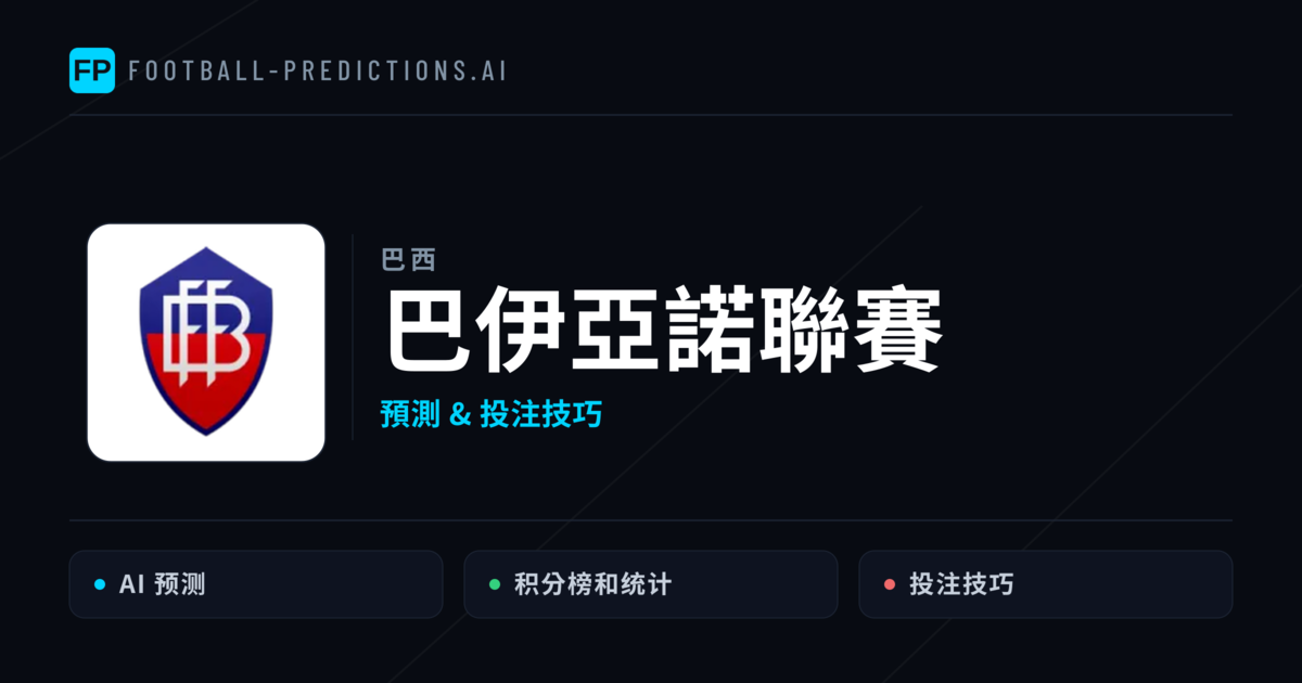 巴伊亞諾聯賽運彩預測 — 足球賽事分析與投注推薦