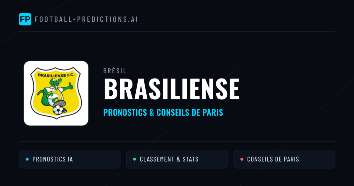 Brésil Brasiliense Pronostics Football — Expert et Gratuits