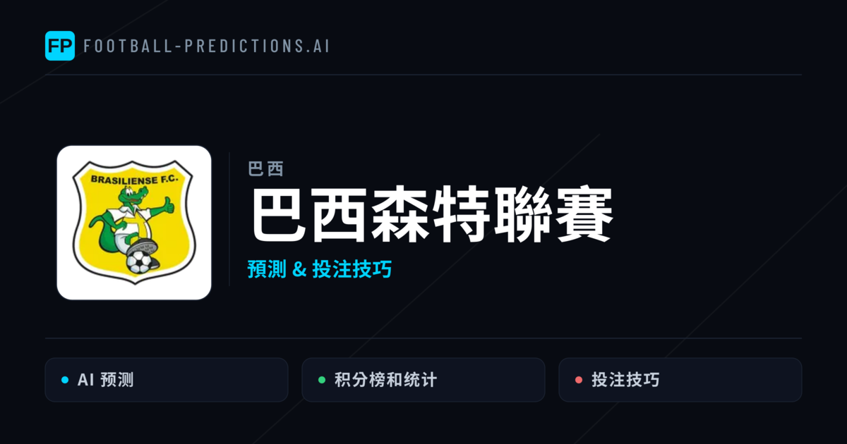 巴西森特聯賽運彩預測 — 足球賽事分析與投注推薦