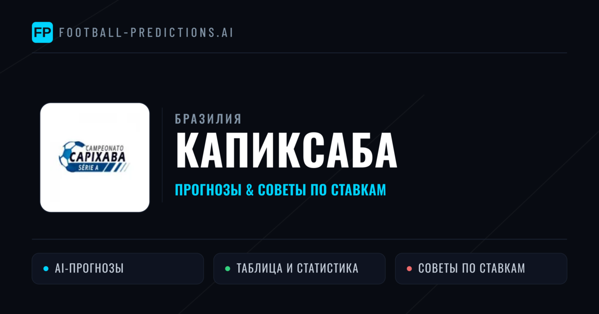 Прогнозы Бразилия Капиксаба — ставки и советы экспертов