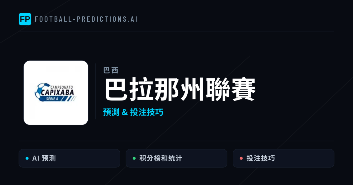 巴拉那州聯賽運彩預測 — 足球賽事分析與投注推薦