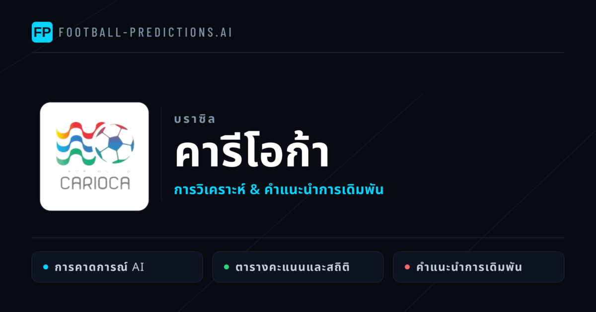 วิเคราะห์บอล บราซิล คารีโอก้า & เคล็ดลับเดิมพัน