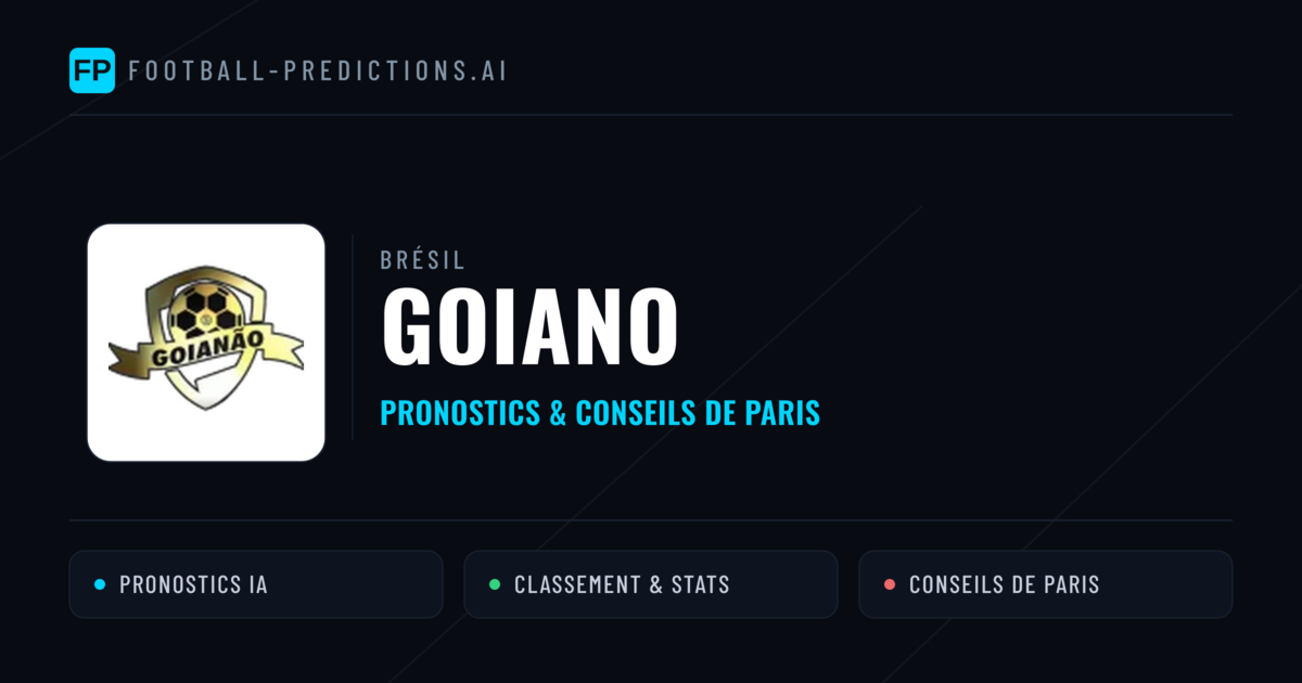 Brésil Goiano Pronostics Football — Expert et Gratuits