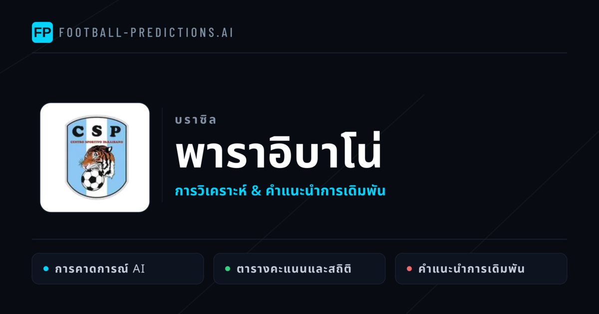 วิเคราะห์บอล บราซิล พาราอิบาโน่ & เคล็ดลับเดิมพัน
