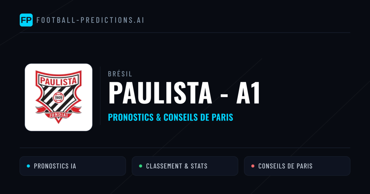 Brésil Paulista - A1 Pronostics Football — Expert et Gratuits