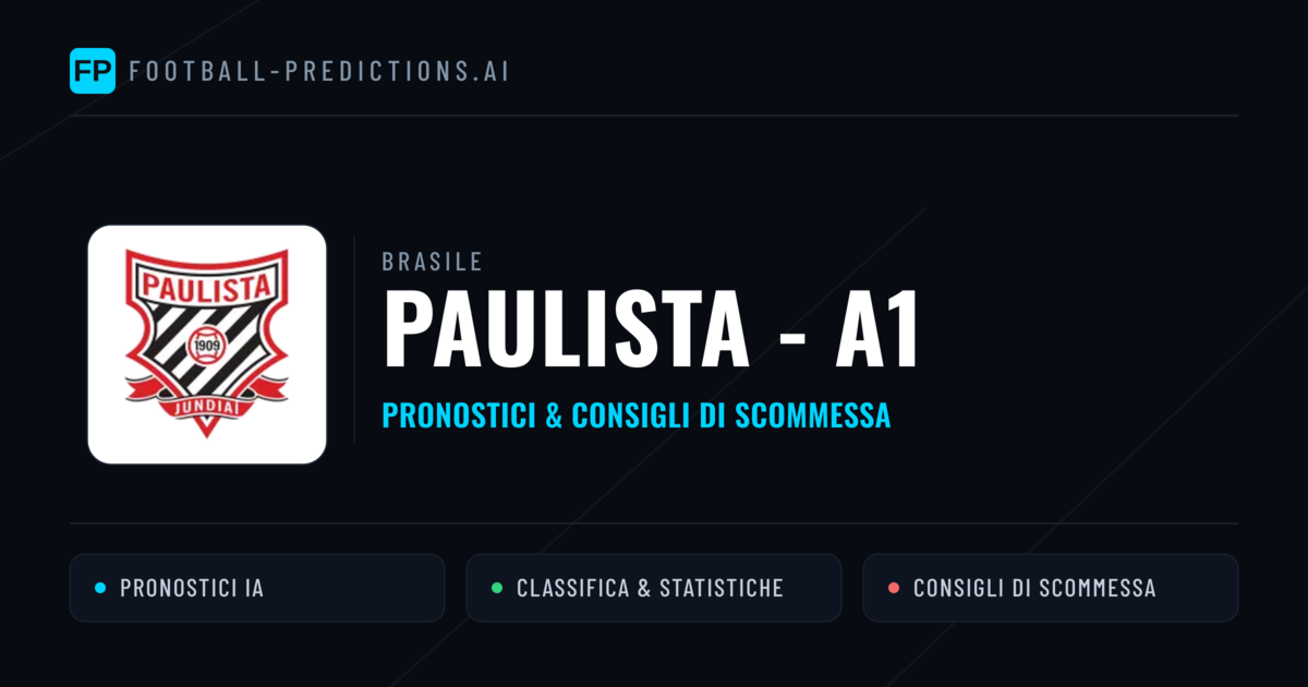 Brasile Paulista - A1 Pronostici Calcio — Gratis Oggi