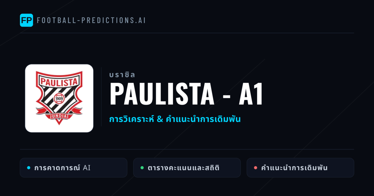 วิเคราะห์บอล บราซิล Paulista - A1 & เคล็ดลับเดิมพัน