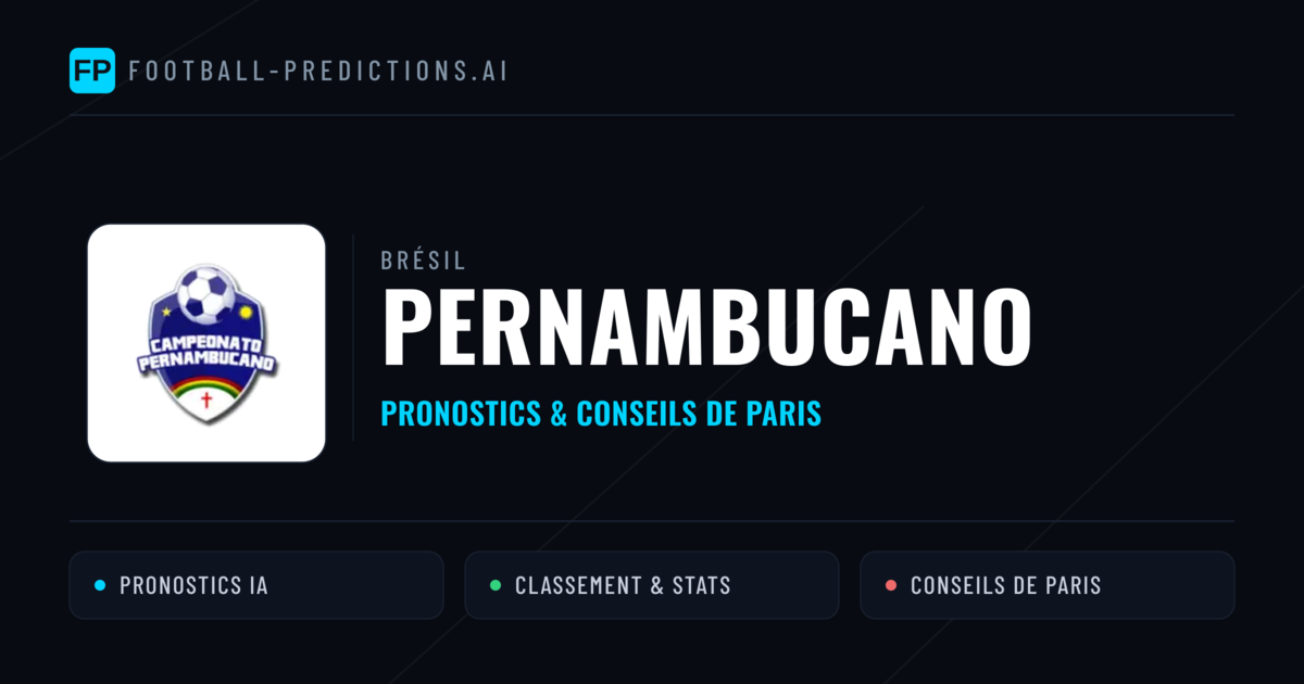 Brésil Pernambucano Pronostics Football — Expert et Gratuits