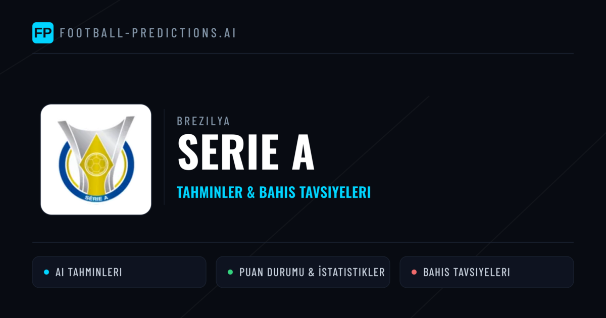 Brezilya Serie A Tahminleri & Bahis İpuçları