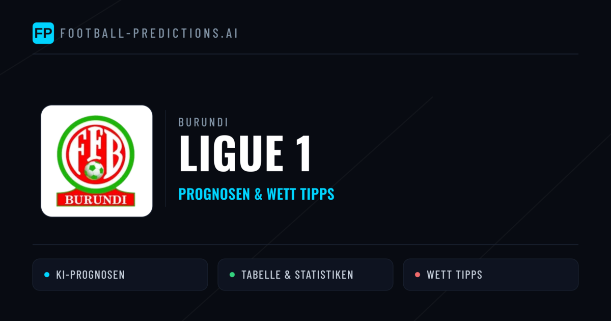 Burundi Ligue 1 Wett Tipps — Fußball Prognosen