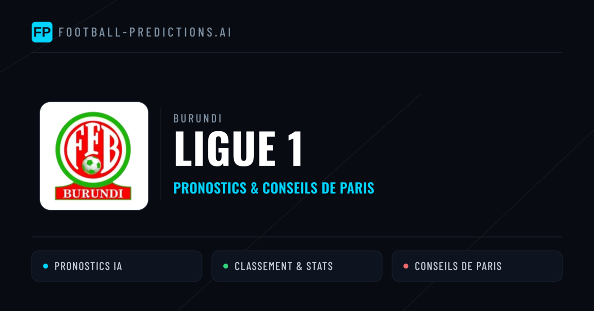 Burundi Ligue 1 Pronostics Football — Expert et Gratuits