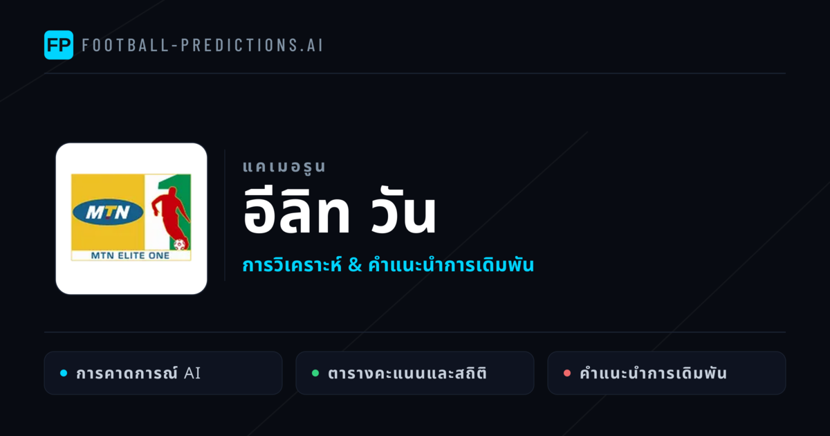 วิเคราะห์บอล แคเมอรูน อีลิท วัน & เคล็ดลับเดิมพัน