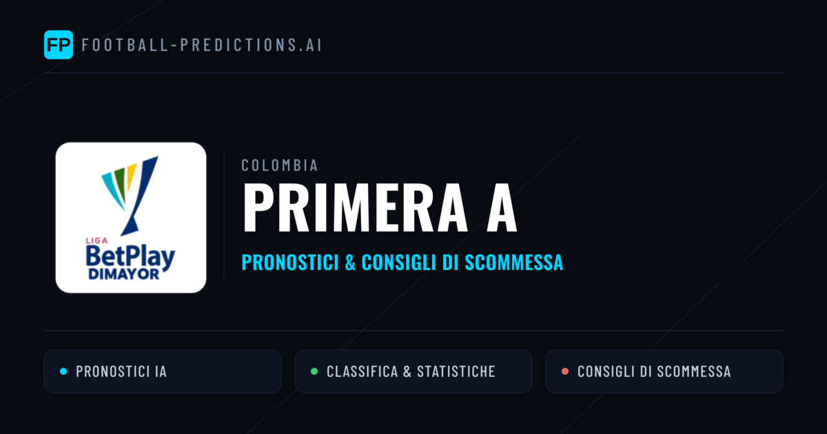 Colombia Primera A Pronostici Calcio — Gratis Oggi