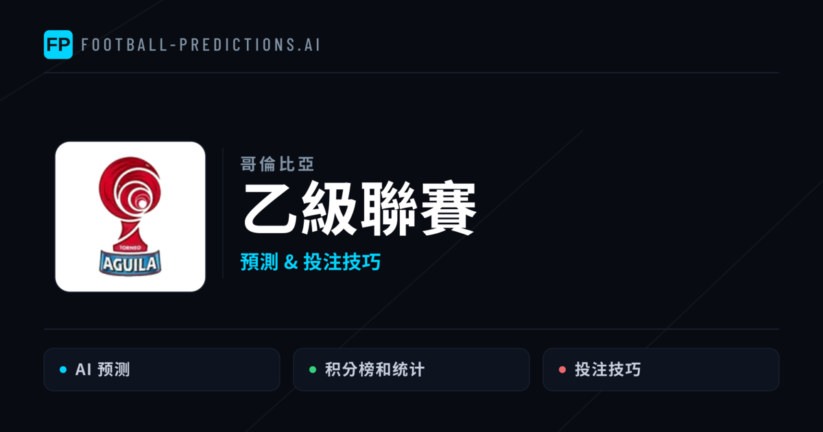 乙級聯賽運彩預測 — 足球賽事分析與投注推薦