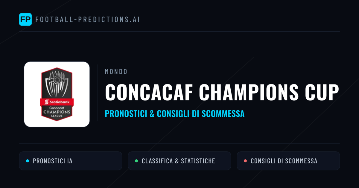 CONCACAF Champions Cup Pronostici Calcio — Gratis Oggi