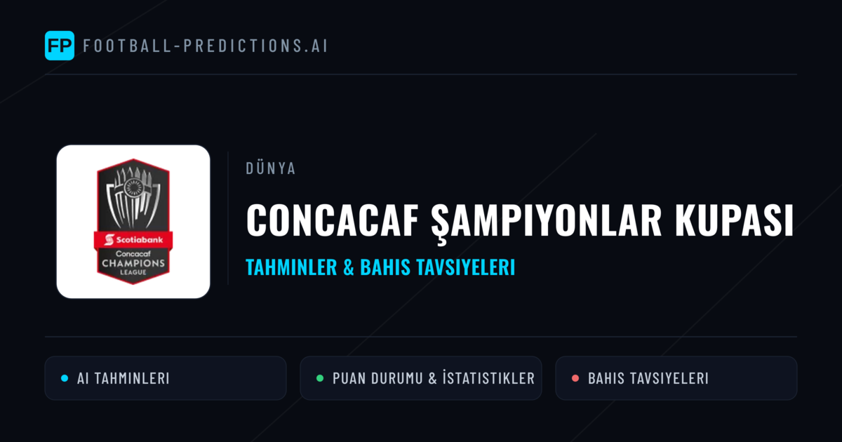 CONCACAF Şampiyonlar Kupası Tahminleri & Bahis İpuçları