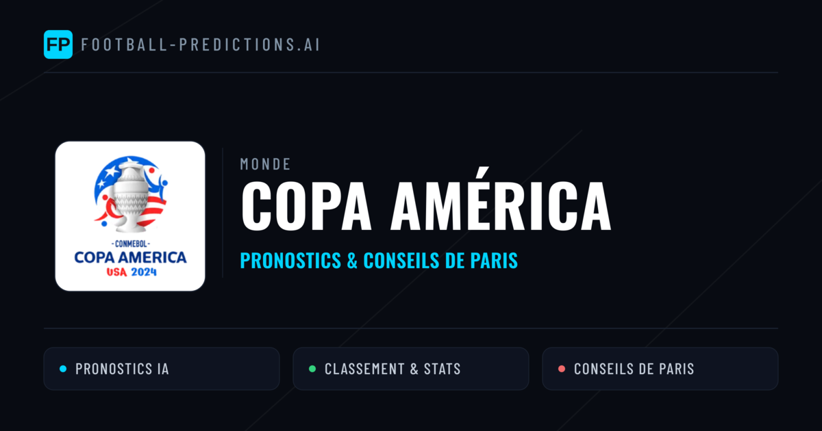 Copa América Pronostics Football — Expert et Gratuits