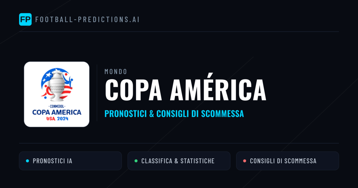 Copa América Pronostici Calcio — Gratis Oggi