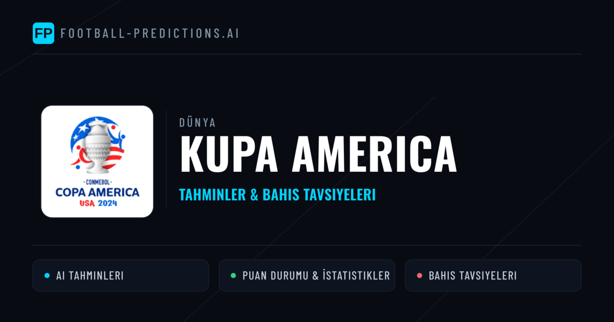 Kupa America Tahminleri & Bahis İpuçları