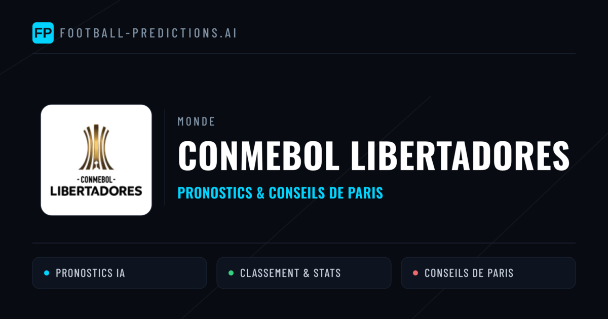 CONMEBOL Libertadores Pronostics Football — Expert et Gratuits