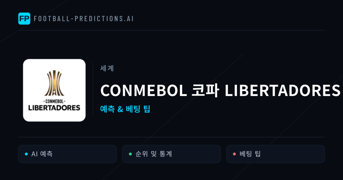 CONMEBOL 코파 Libertadores 축구 예측 & 베팅 팁