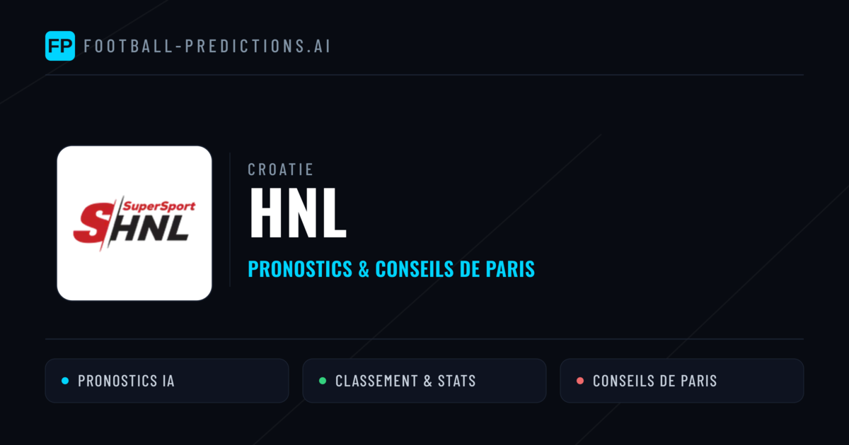 Croatie HNL Pronostics Football — Expert et Gratuits