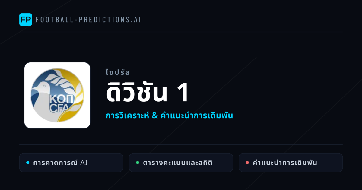 วิเคราะห์บอล ไซปรัส ดิวิชัน 1 & เคล็ดลับเดิมพัน