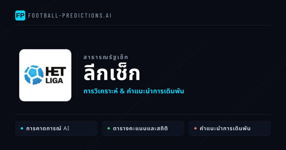 วิเคราะห์บอล สาธารณรัฐเช็ก ลีกเช็ก & เคล็ดลับเดิมพัน
