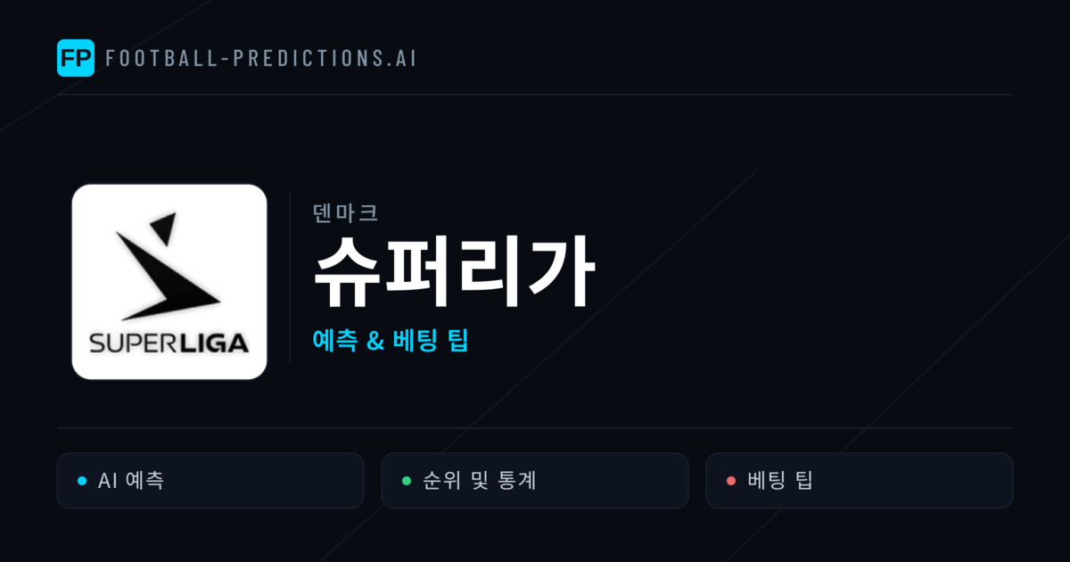 덴마크 슈퍼리가 축구 예측 & 베팅 팁