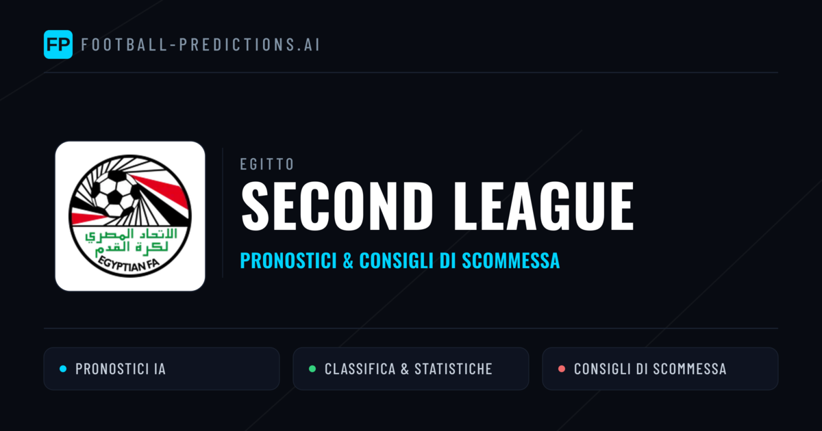 Egitto Second League Pronostici Calcio — Gratis Oggi