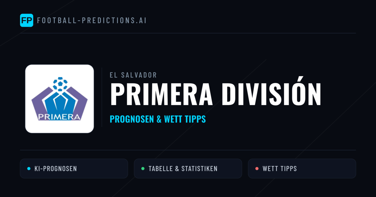 El Salvador Primera División Wett Tipps — Fußball Prognosen