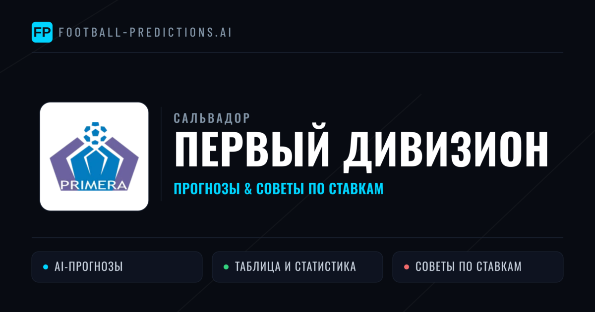 Прогнозы Сальвадор Первый дивизион — ставки и советы экспертов
