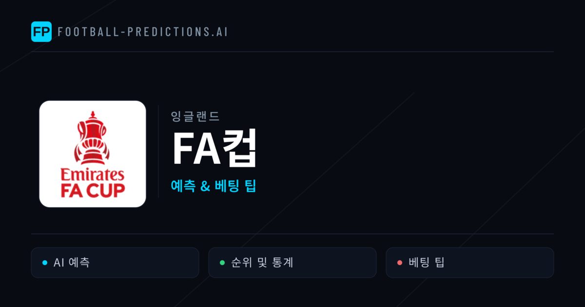 잉글랜드 FA컵 축구 예측 & 베팅 팁