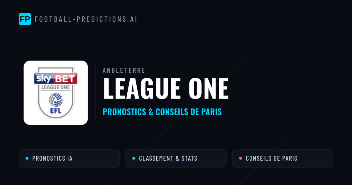 Angleterre League One Pronostics Football — Expert et Gratuits
