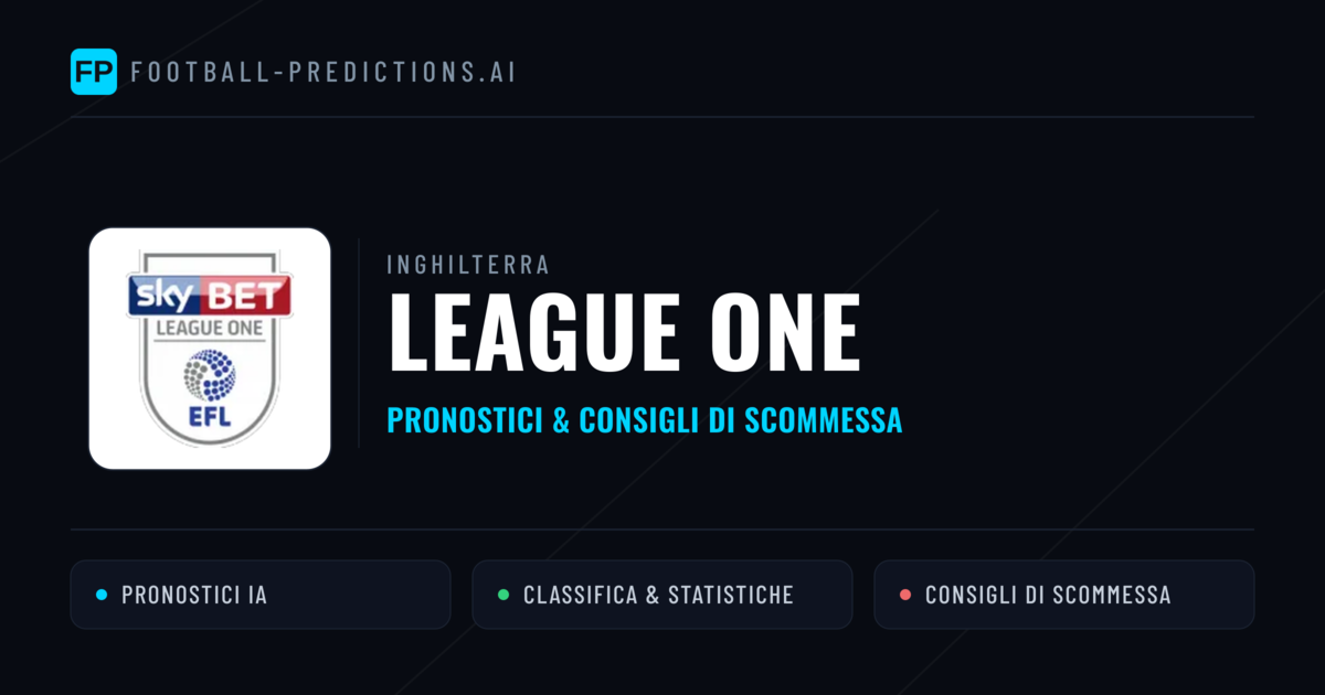 Inghilterra League One Pronostici Calcio — Gratis Oggi