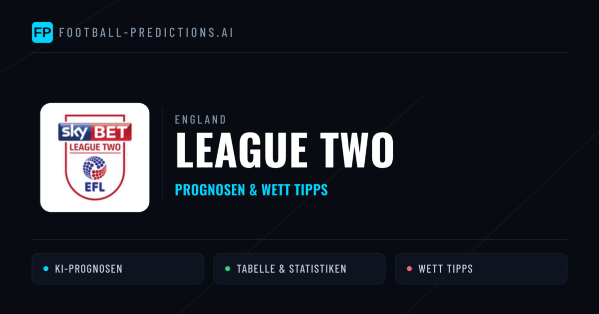 England League Two Wett Tipps — Fußball Prognosen