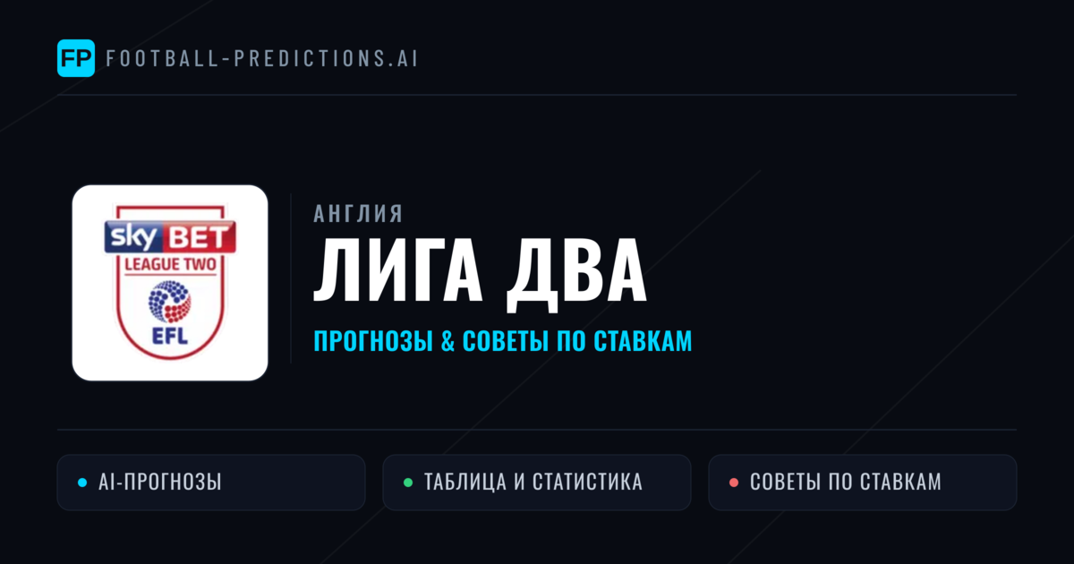 Прогнозы Англия Лига Два — ставки и советы экспертов
