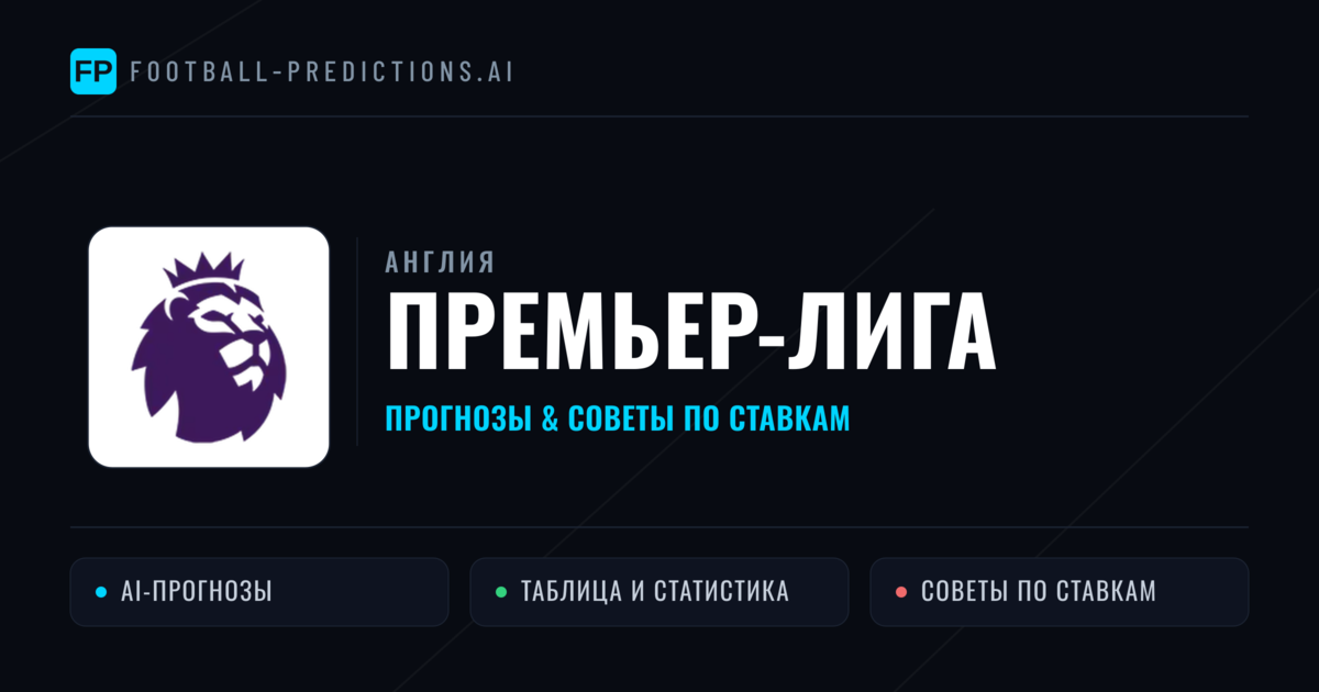 Прогнозы Англия Премьер-лига — ставки и советы экспертов