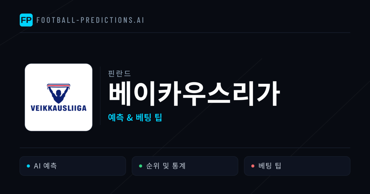 핀란드 베이카우스리가 축구 예측 & 베팅 팁
