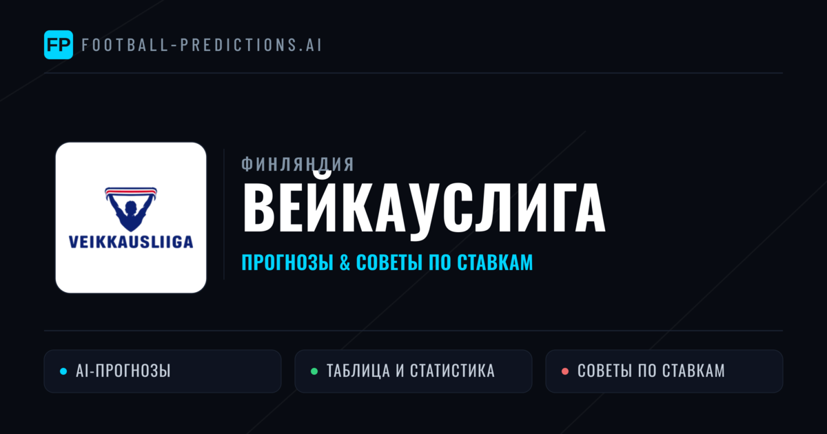 Прогнозы Финляндия Вейкауслига — ставки и советы экспертов