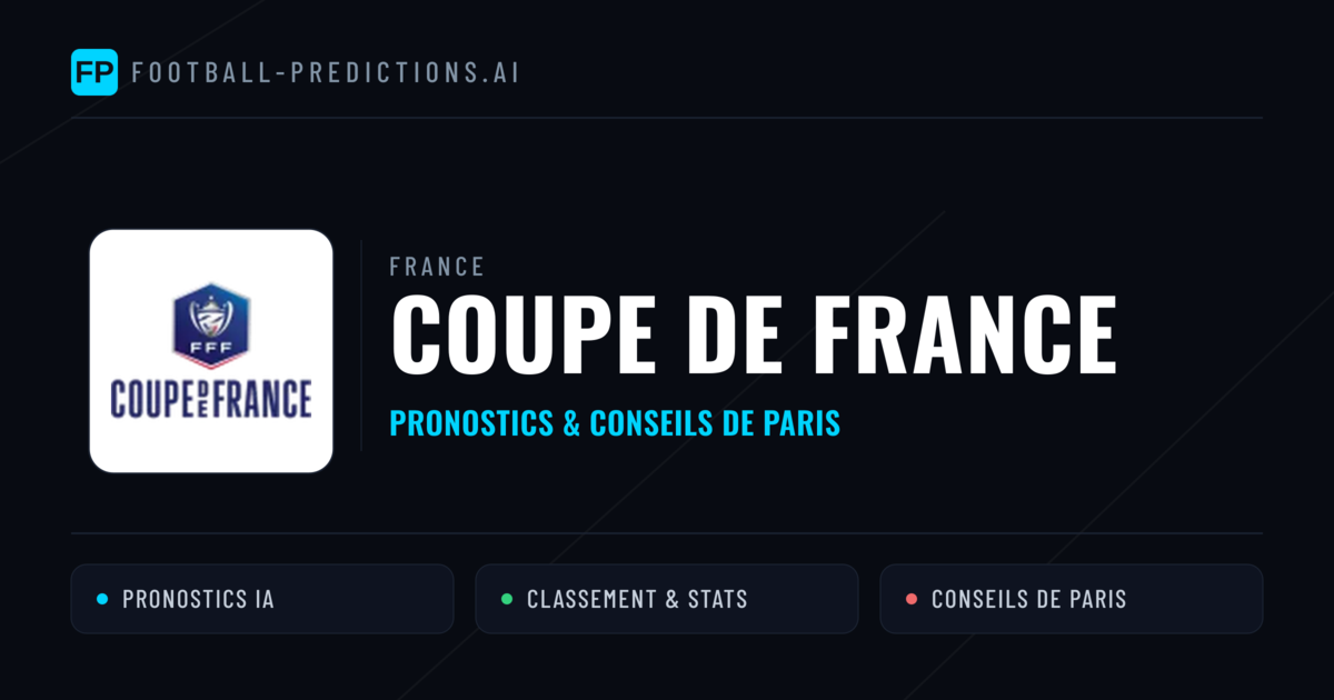 France Coupe de France Pronostics Football — Expert et Gratuits