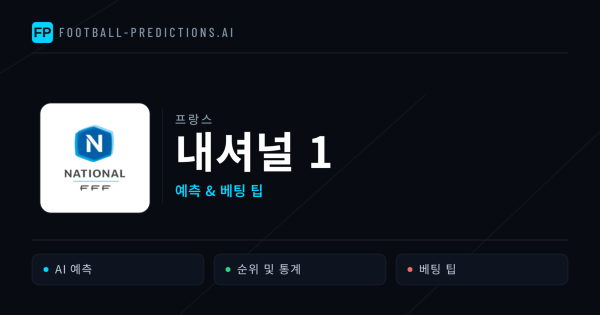 프랑스 내셔널 1 축구 예측 & 베팅 팁