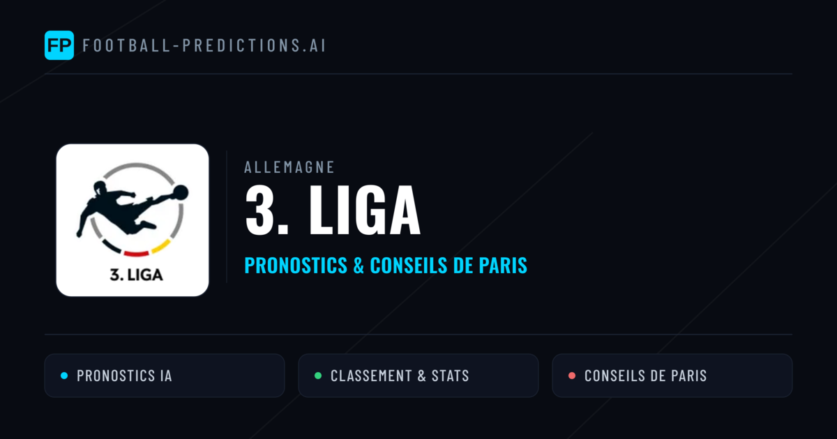 Allemagne 3. Liga Pronostics Football — Expert et Gratuits