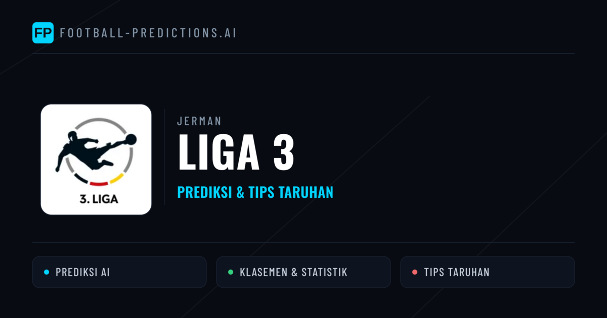 Jerman Liga 3 Prediksi & Tips Taruhan - Prediksi bola malam ini
