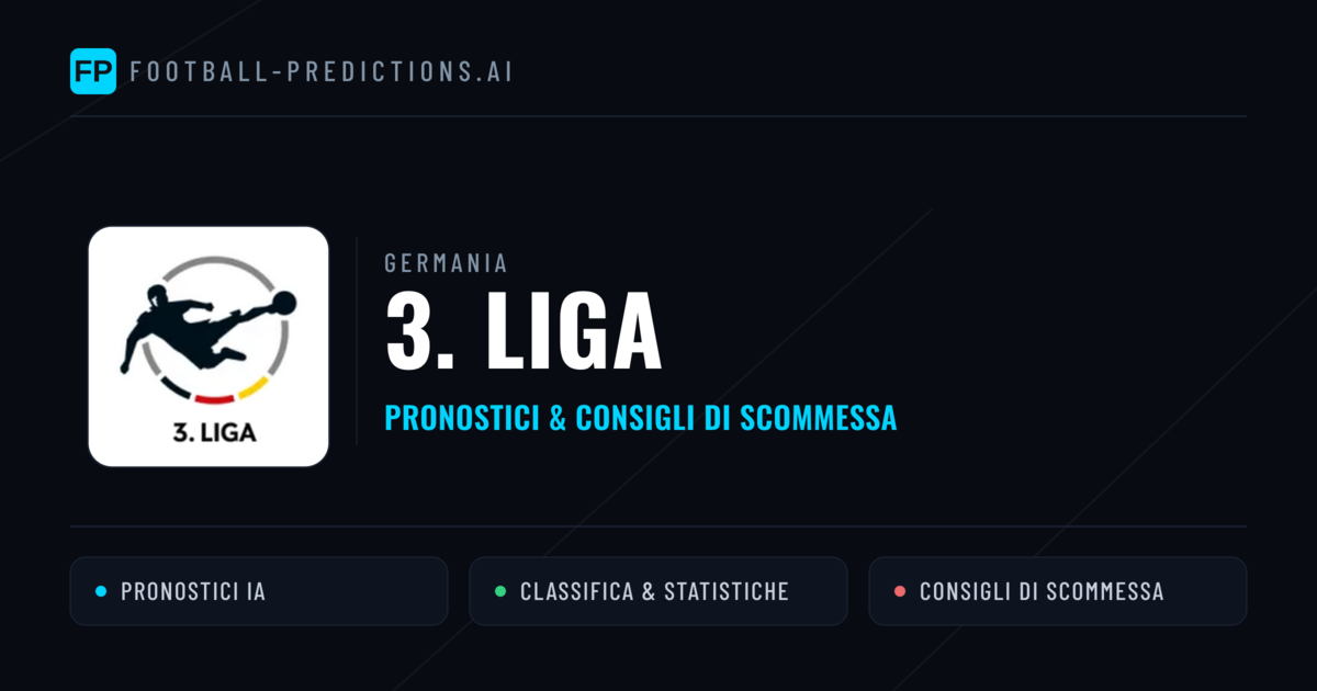 Germania 3. Liga Pronostici Calcio — Gratis Oggi