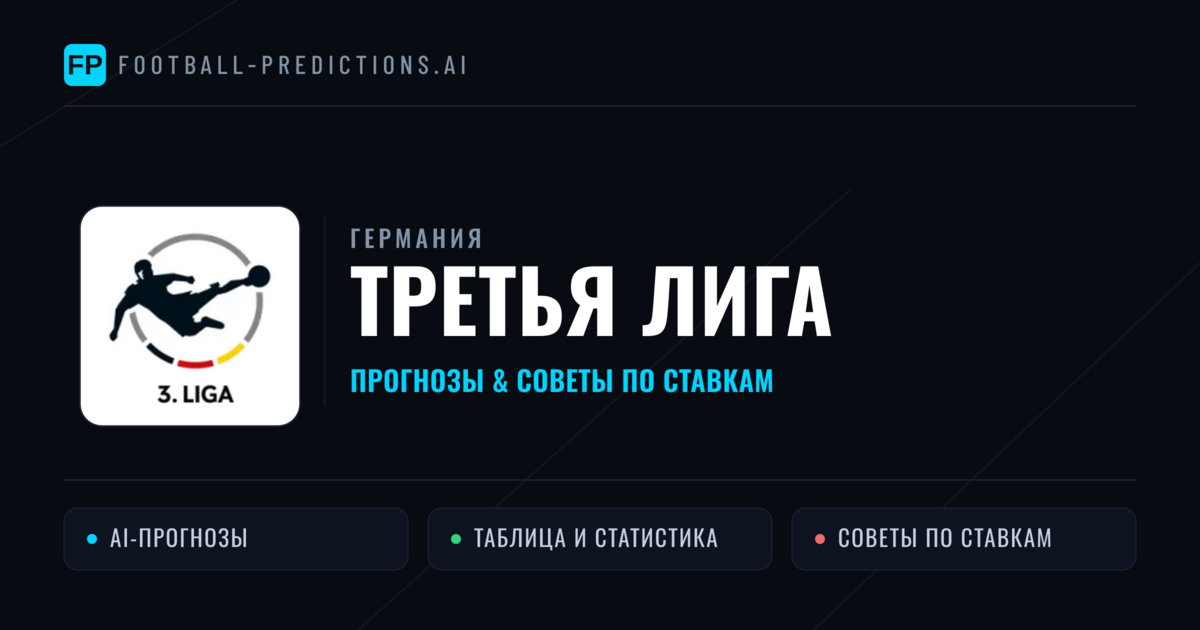 Прогнозы Германия Третья лига — ставки и советы экспертов